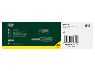 Product image 1 Bosch Power Tools 2 607 019 504 Bit set 46 pieces
