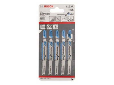 Product image 2 Bosch Power Tools 2 608 638 473  VE5  Jig saw blade 100mm 2 608 638 473  quantity  5