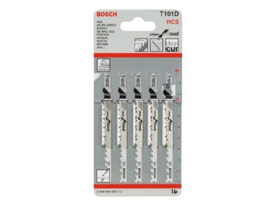 Product image 1 Bosch Power Tools 2 608 630 032  VE5  Jig saw blade 100mm 2 608 630 032  quantity  5 
