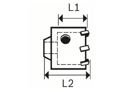 Dimensional drawing Bosch Power Tools 2 608 550 064 Core drill bit 68x60mm