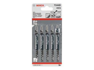 Product image 1 Bosch Power Tools 2 608 630 058  VE5  Jig saw blade 100mm 2 608 630 058  quantity  5 
