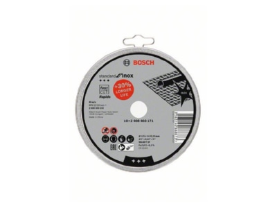 Product image 2 Bosch Power Tools 2 608 603 255  VE10  Slit disc 125mm 2 608 603 255  quantity  10 
