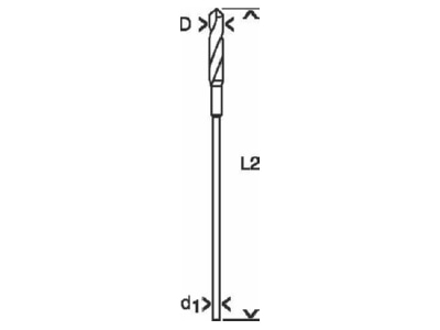 Ma�zeichnung Bosch Power Tools 2 608 596 348 Schalungsbohrer 20x600mm