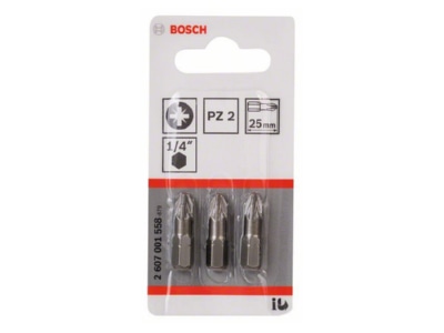 Product image 2 Bosch Power Tools 2 607 001 558  VE3  Bit for cross head screws Pozidriv PZ 2 2 607 001 558  quantity  3 