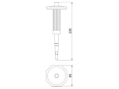 Dimensional drawing 1 OBO E MSH 10x40 Nail driver 10mm
