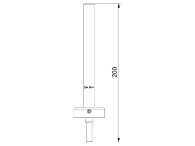 Dimensional drawing 1 OBO BZ IGS M 12V Nail driver 12mm
