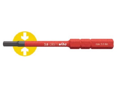 Product image 1 Wiha 2831 18 SW 2 0x75 Bit for hexagonal screws 2mm
