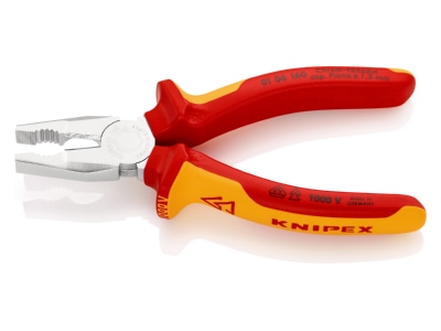 Detailansicht 2 Knipex 01 06 160 Kombizange isoliert  160mm