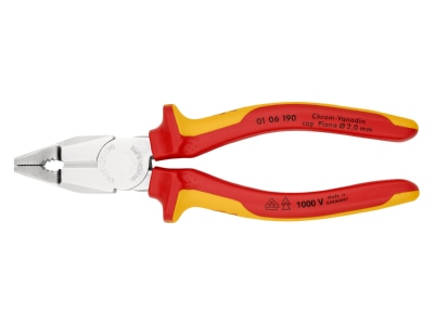 Produktbild 2 Knipex 01 06 190 Kombizange isoliert  190mm