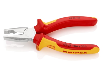 Detailansicht 2 Knipex 03 06 160 Kombizange verchromt  160mm