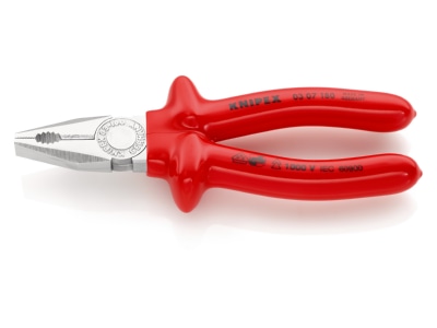 Produktbild 1 Knipex 03 07 180 Kombizange verchromt  180mm
