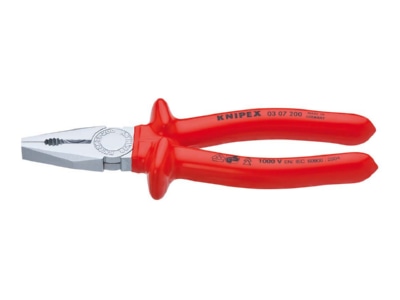 Produktbild 2 Knipex 03 07 180 Kombizange verchromt  180mm
