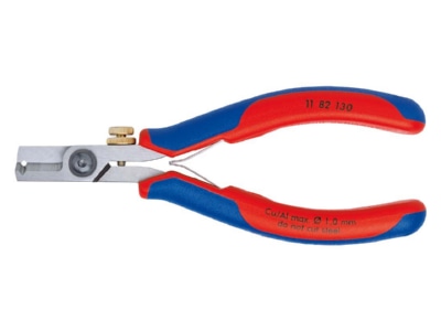 Produktbild 1 Knipex 11 82 130 Elektronik Abisolierschere spiegelpoliert 130mm