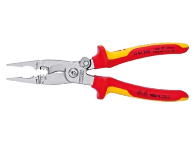 Produktbild 2 Knipex 13 96 200 Elektro Installationszange 200mm