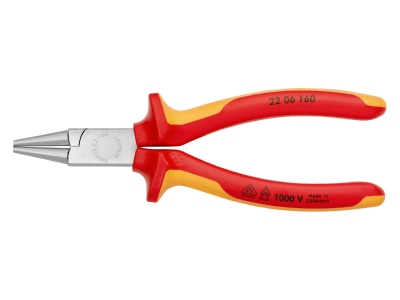 Produktbild Detailansicht 1 Knipex 22 06 160 Rundzange verchromt  160mm