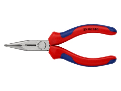 Detailansicht 2 Knipex 25 02 140 Flachrundzange mit Schneide  140mm