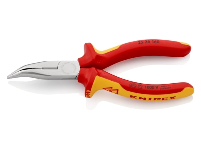 Produktbild 1 Knipex 25 26 160 Flachrundzange mit Schneide  160mm