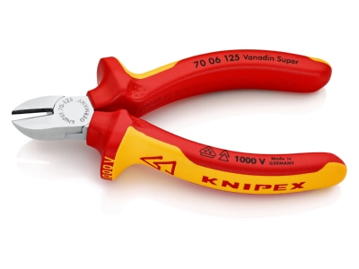 Detailansicht 1 Knipex 70 06 125 Seitenschneider isoliert  125mm