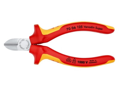 Detailansicht 2 Knipex 70 06 125 Seitenschneider isoliert  125mm