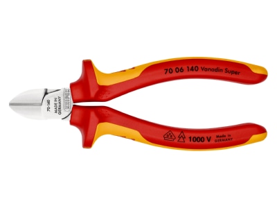Product image detailed view 1 Knipex 70 06 140 Diagonal cutting plier 140mm
