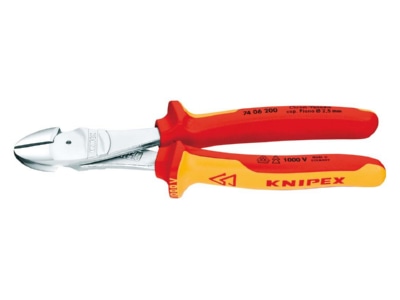 Produktbild 1 Knipex 74 06 180 Kraft Seitenschneider isoliert  180mm
