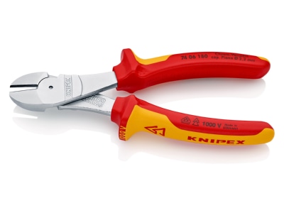 Detailansicht 2 Knipex 74 06 180 Kraft Seitenschneider isoliert  180mm