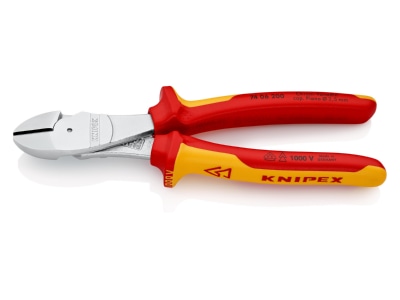 Produktbild 2 Knipex 74 06 200 Kraft Seitenschneider isoliert  200mm