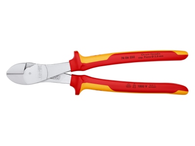 Produktbild 4 Knipex 74 06 250 Kraft Seitenschneider isoliert  250mm