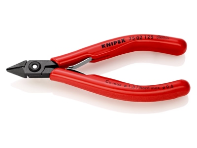 Detailansicht 3 Knipex 75 02 125 Elektronik Seitenschneider brueniert  125mm
