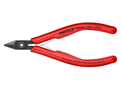 Produktbild 1 Knipex 75 22 125 Elektronik Seitenschneider brueniert  125mm
