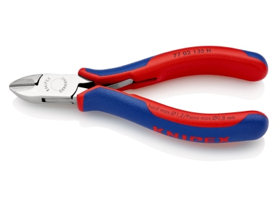 Produktbild 1 Knipex 77 02 135 H Elektronik Seitenschneider mit Huelle  135mm
