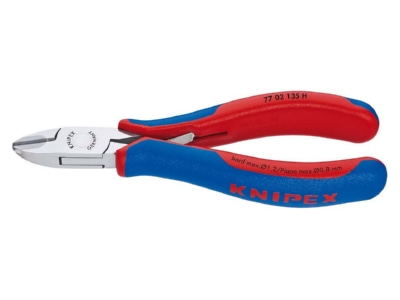 Produktbild 2 Knipex 77 02 135 H Elektronik Seitenschneider mit Huelle  135mm