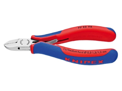 Produktbild 2 Knipex 77 22 115 Elektronik Seitenschneider spiegelpoliert 115mm