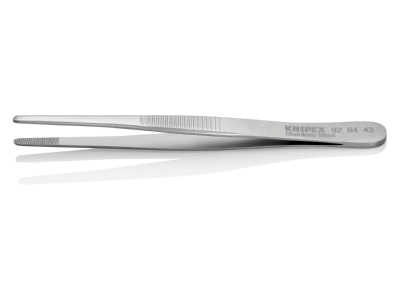 Detailansicht 1 Knipex 92 64 43 Praezisions Pinzette stumpfe Form  120mm
