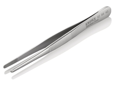 Detailansicht 2 Knipex 92 64 43 Praezisions Pinzette stumpfe Form  120mm