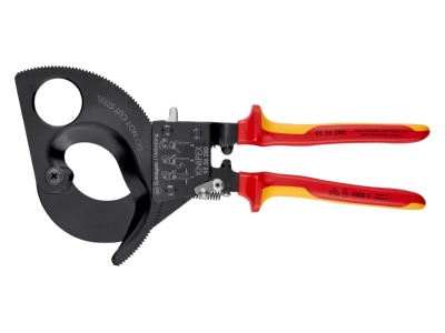 Detailansicht 1 Knipex 95 36 280 Kabelschneider isoliert  280mm