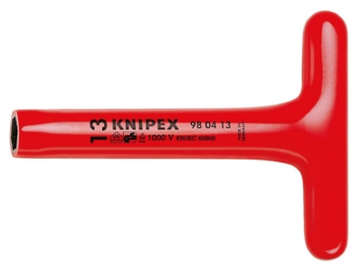 Produktbild 1 Knipex 98 04 13 Steckschluessel mit T Griff  200mm