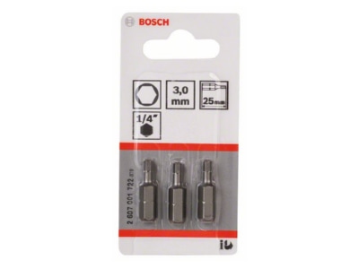 Produktbild 1 Bosch Power Tools 2607001722 Schrauberbit Extra Hart Hex3