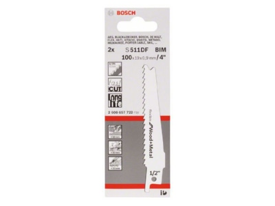 Product image 2 Bosch Power Tools 2608657722 Sabre saw blade 100mm