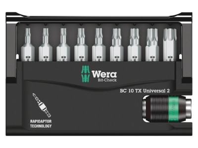 Produktbild 2 Wera 057115 Bit Sortiment 10 tlg