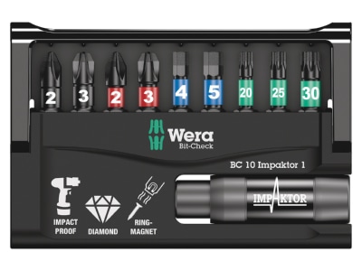 Produktbild 2 Wera 057680 Bit Sortiment 10 tlg