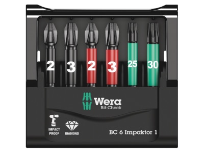 Produktbild 2 Wera 057695 Bit Sortiment Mini Check  6 tlg