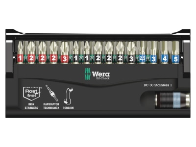Produktbild 1 Wera 071109 Bit Sortiment Stainless  30 tlg
