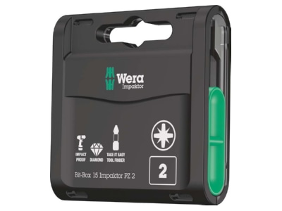 Produktbild Wera 05057763001 Bit Box Impaktor 15xPZ 2x25