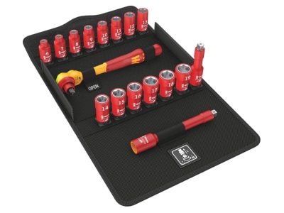 Produktbild 2 Wera 05004970001 VDE Zyklop Knarrensatz 3 8 Zoll  17 tlg