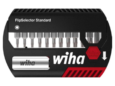 Produktbild Wiha SB7947505 Bit Set FlipSelector 25mm 6 rund 13 tlg  1 4  