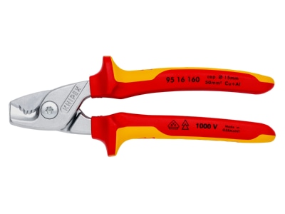 Detailansicht 2 Knipex 95 16 160 VDE Kabelschere bis D15mm 50qmm