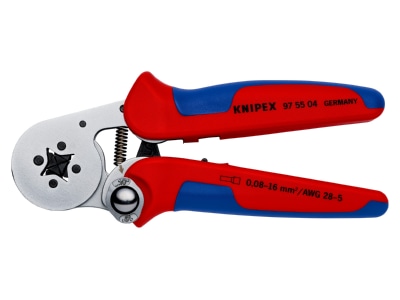 Produktbild 2 Knipex 97 55 04 SB Aderendhuelsen Presszange 0 08 10 16qmm
