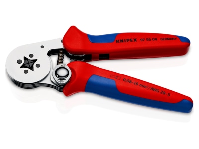 Detailansicht 2 Knipex 97 55 04 SB Aderendhuelsen Presszange 0 08 10 16qmm