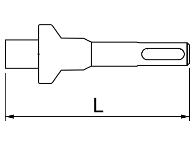 Dimensional drawing 1 OBO SDS EWP 10x10 Nail driver
